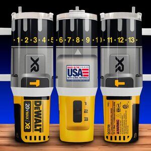 Dewalt XR Power Drill Mechanic Cup Mug Tumbler 40oz - Dad Gift!
